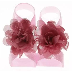 Baby Chiffon Botique Flower Barefoot Sandals